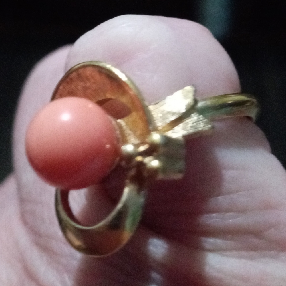 Avon ring coral, vintage